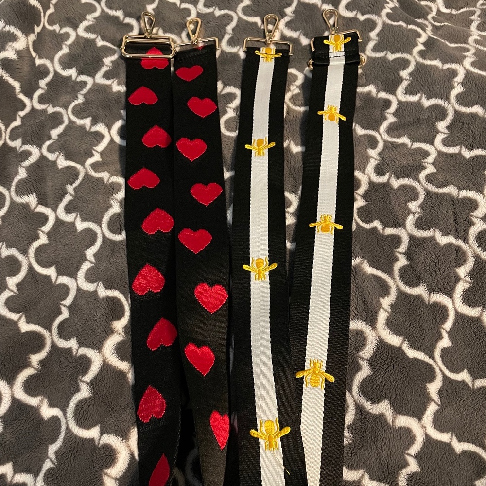 Two adjustable purse straps